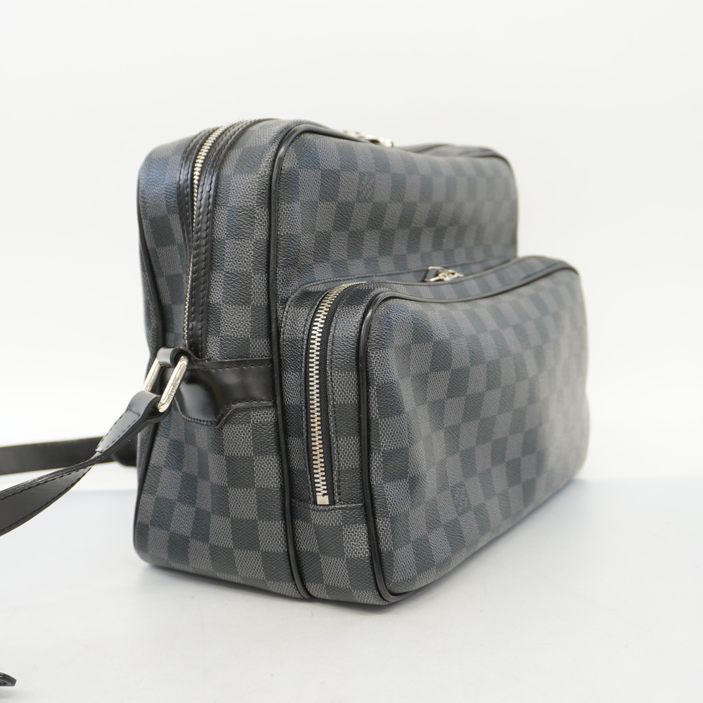 LOUIS VUITTON Shoulder Bag N45252 Io Damier Grafitto Canvas Black mens –