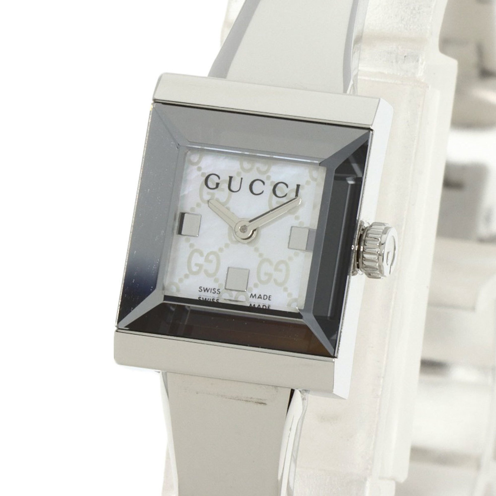 Gucci 128.5 GG G frame watch stainless steel SS ladies GUCCI