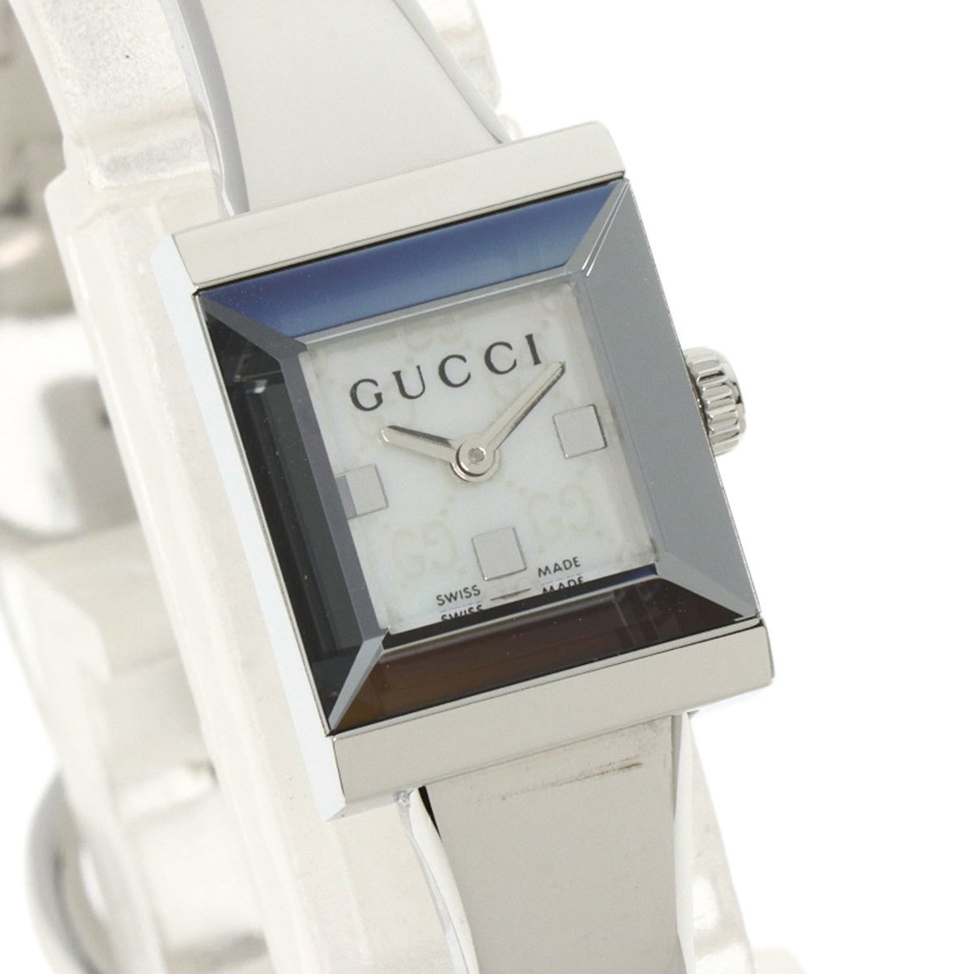 Gucci 128.5 GG G frame watch stainless steel SS ladies GUCCI