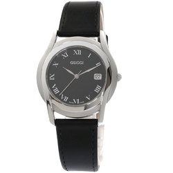 Gucci 5500M watch stainless steel leather men GUCCI