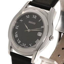 Gucci 5500M watch stainless steel leather men GUCCI