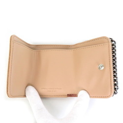 Stella McCartney Trifold Wallet Falabella Synthetic Leather Light Brown Women's