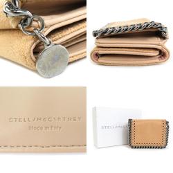 Stella McCartney Trifold Wallet Falabella Synthetic Leather Light Brown Women's