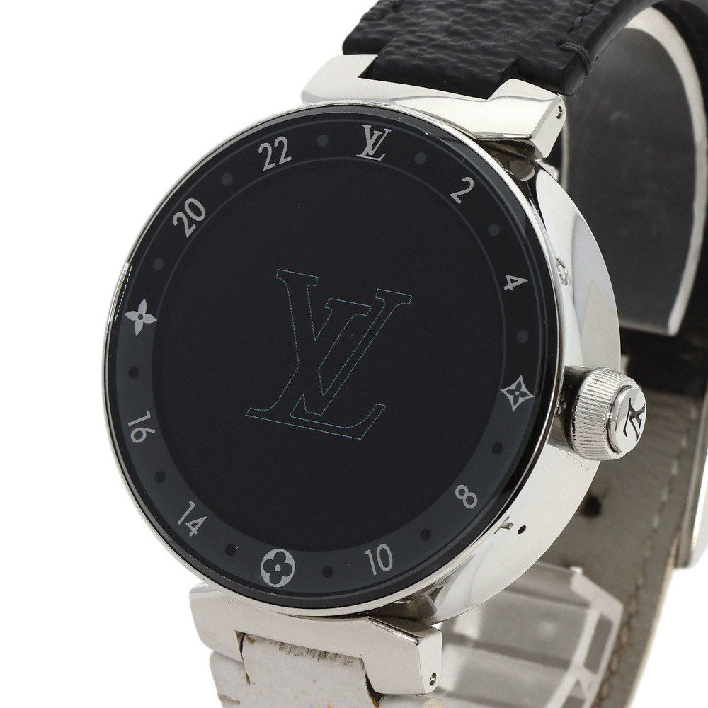 Louis Vuitton QA050Z Tambour Horizon V2 Smart Watch Wristwatch Stainless  Steel Leather Men's LOUIS VUITTON