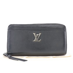 LOUIS VUITTON Louis Vuitton Portefeuille Lock Me Long Wallet Zippy Leather Black UB3168 Ladies
