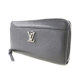 LOUIS VUITTON Louis Vuitton Portefeuille Lock Me Long Wallet Zippy Leather Black UB3168 Ladies
