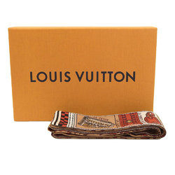 LOUIS VUITTON Louis Vuitton Bandeau BB Scarf Judelouis M70856 Silk Brown/Red RT0138 Women's