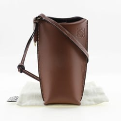 LOEWE Loewe Gate Pocket Shoulder Bag C650Z42X34 Calf Brown Unisex