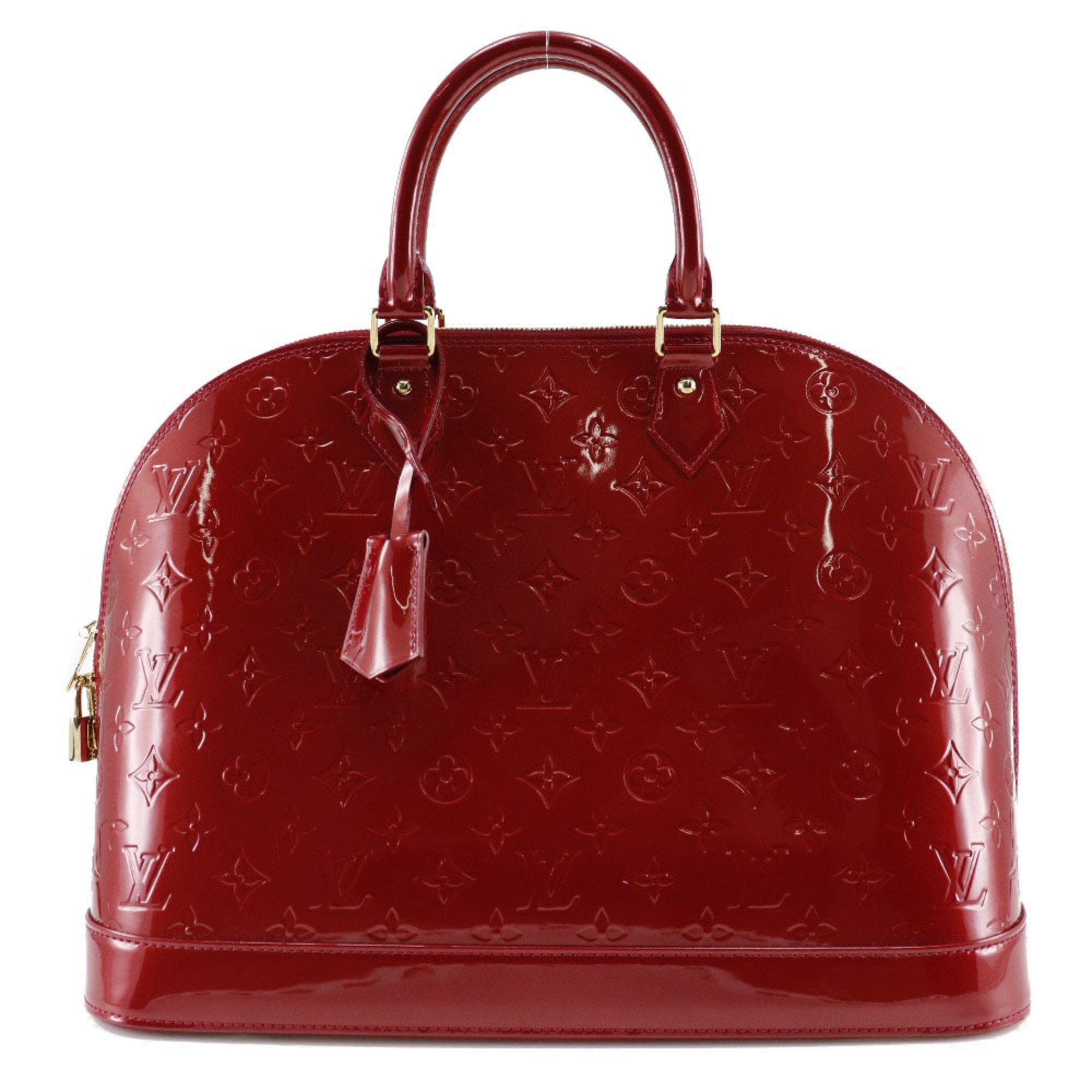 LOUIS VUITTON Louis Vuitton Alma GM Handbag M93596 Vernis Pomme D'Amour Red MI2079 Women's