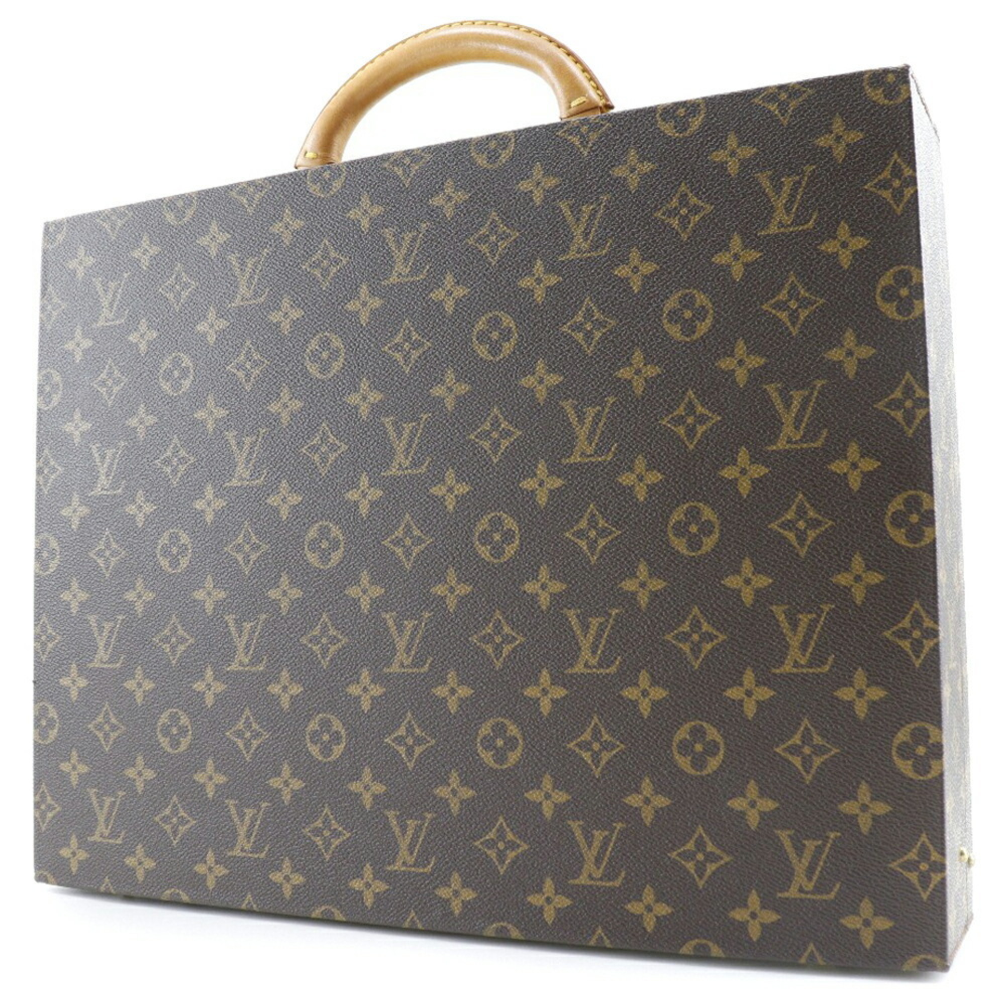 LOUIS VUITTON Louis Vuitton Attache Case Business Bag President Monogram Canvas Brown SO4508 Unisex