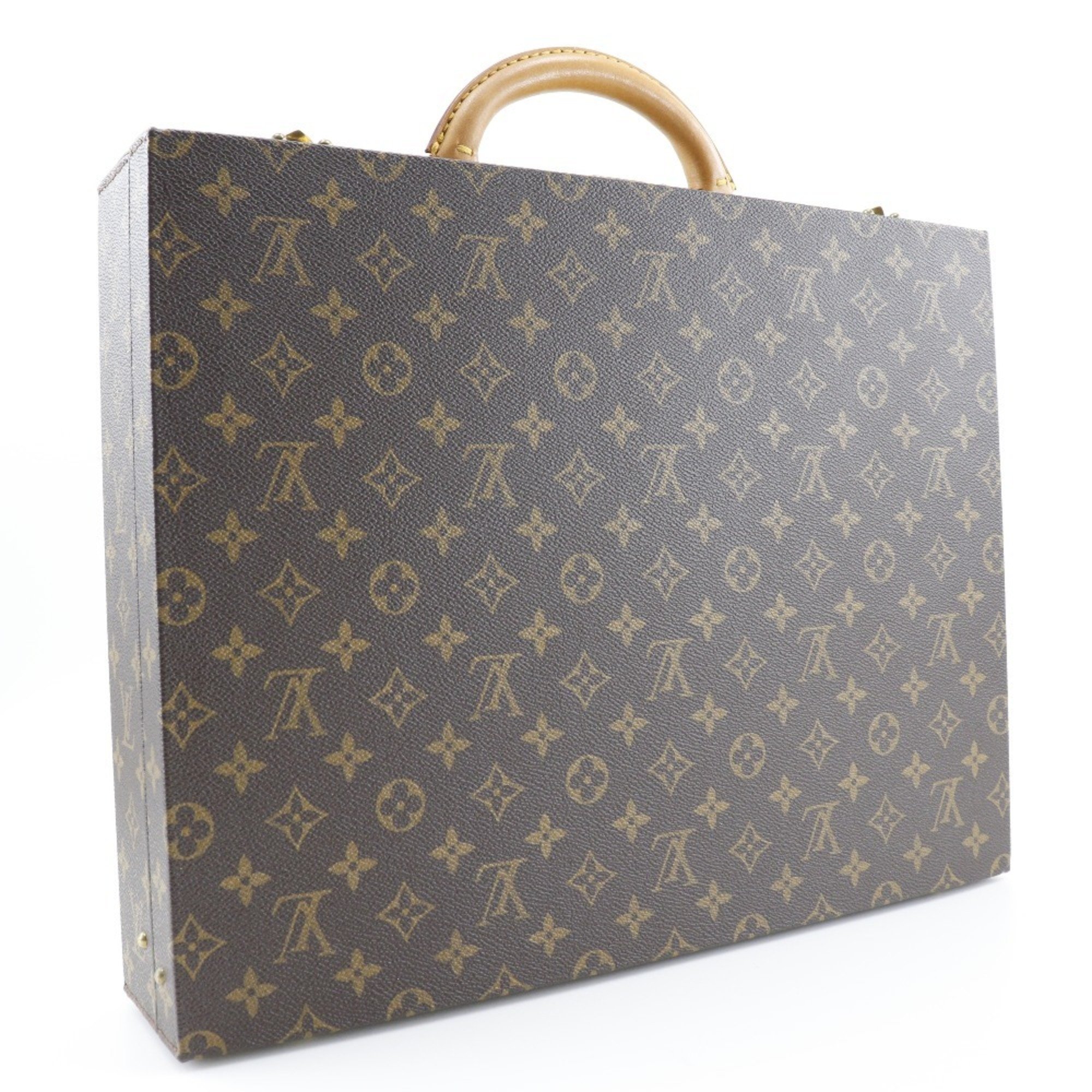 LOUIS VUITTON Louis Vuitton Attache Case Business Bag President Monogram Canvas Brown SO4508 Unisex