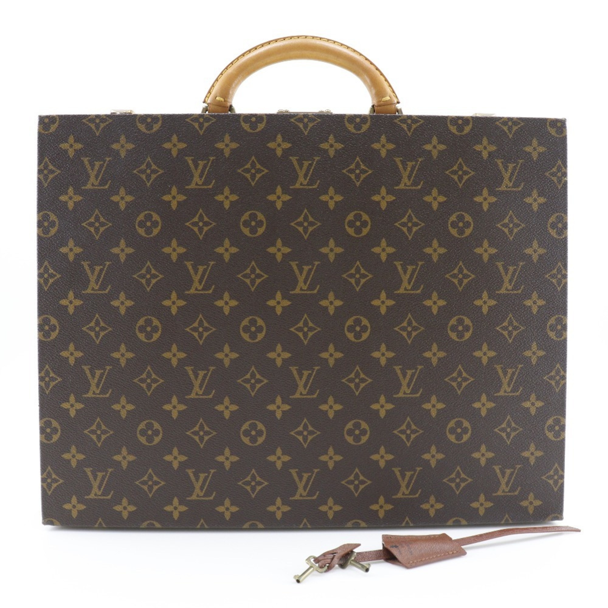 LOUIS VUITTON Louis Vuitton Attache Case Business Bag President Monogram Canvas Brown SO4508 Unisex