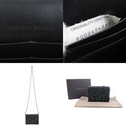 Bottega Veneta BOTTEGA VENETA shoulder wallet leather black ladies