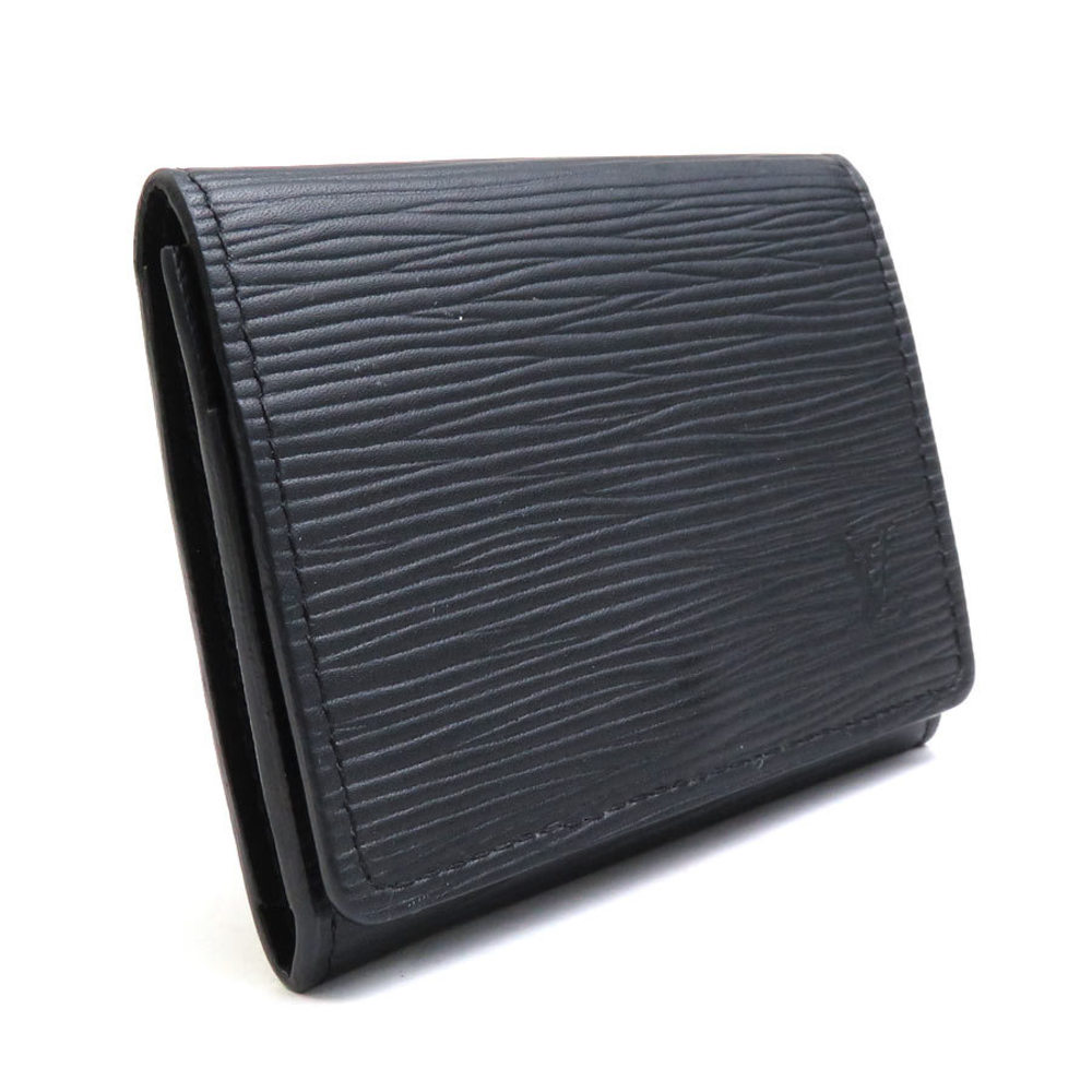 Louis Vuitton Business Card Holder Epi Noir Black in Leather with