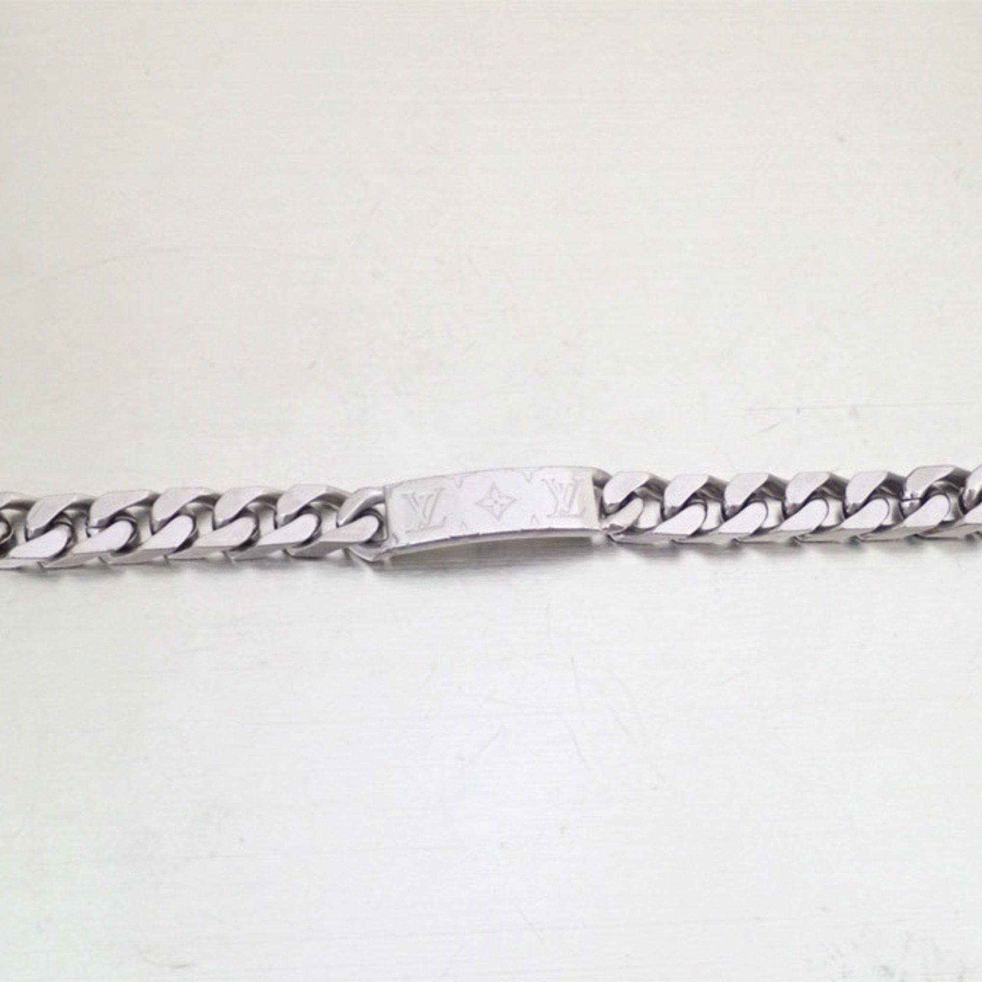 Louis Vuitton LOUIS VUITTON Bracelet Monogram Chain Metal Silver Unisex M62486