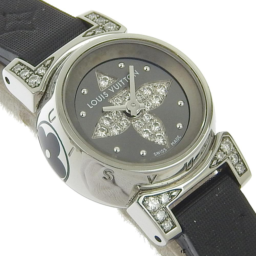 Louis Vuitton Tambour Bijou Q13MS Diamond Beige Dial Ladies Watch