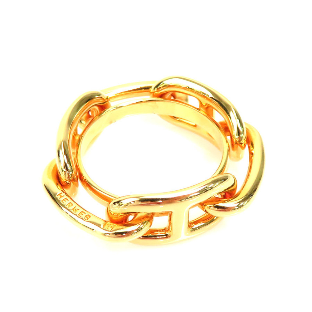 Hermes Scarf Ring shanedankuru Metal Gold Unisex