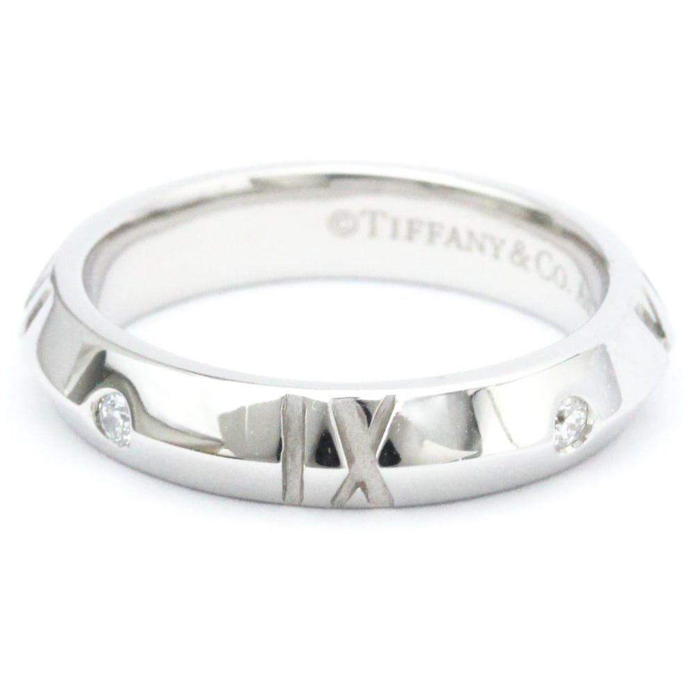 Tiffany & Co ATLAS Ring 18k White-Gold & Diamonds 