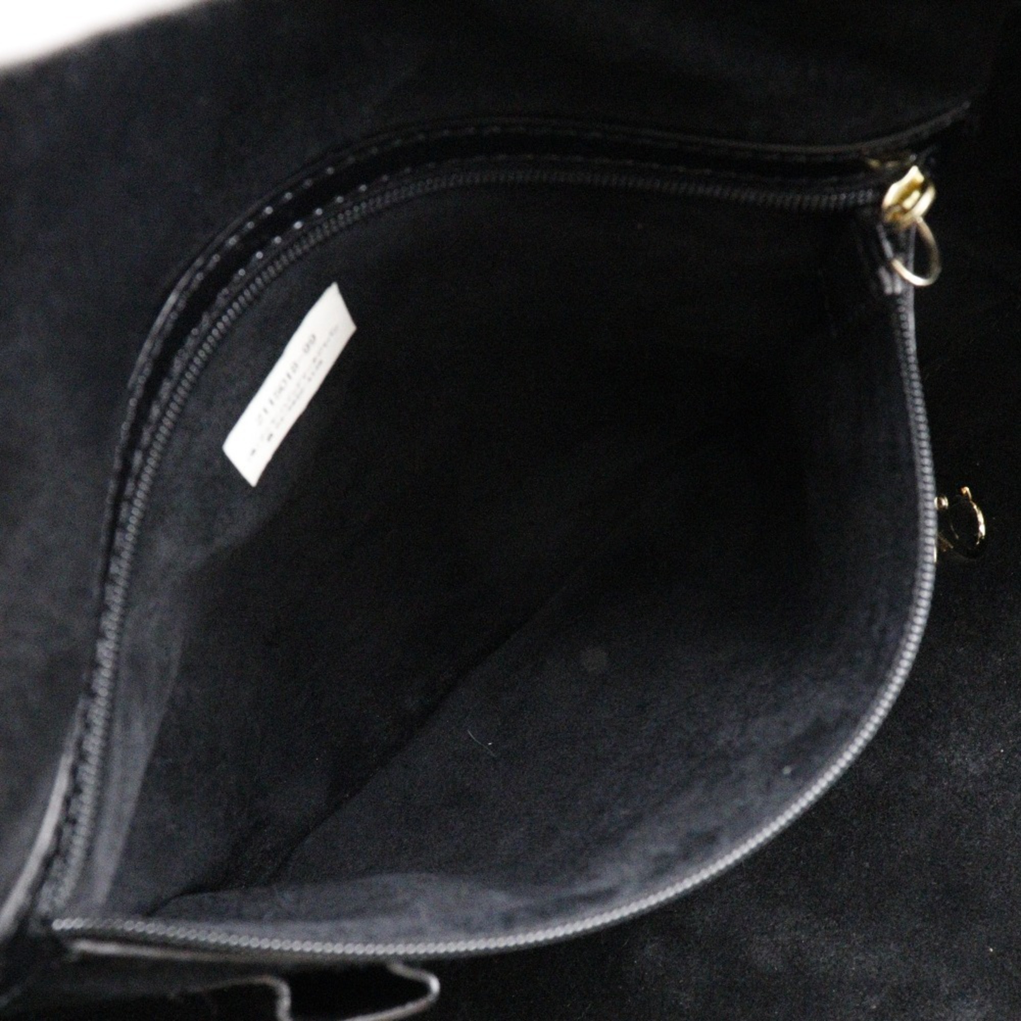 Anya Hindmarch Boston Bag Suede x Enamel Black Ladies