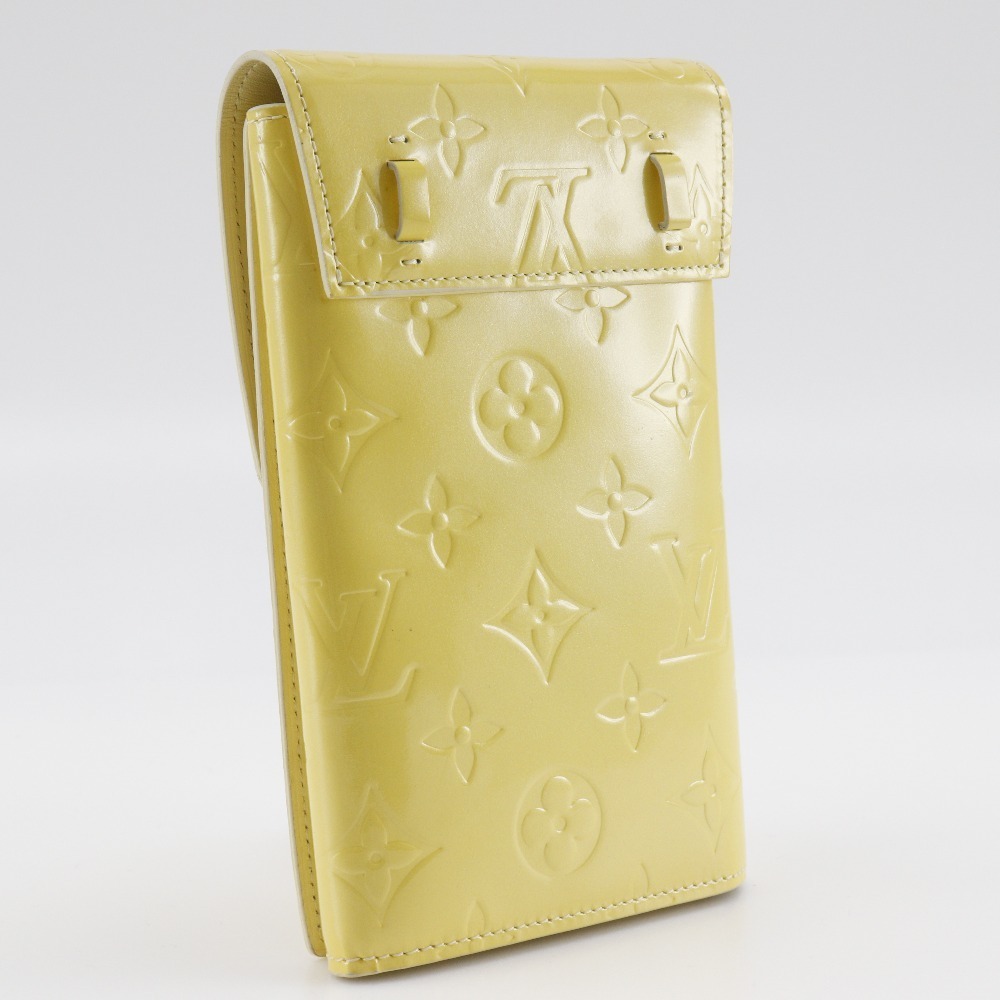 Patent leather wallet Louis Vuitton Yellow in Patent leather
