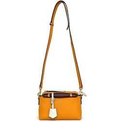 Fendi 2way visor way orange white brown 8BL145 leather FENDI shoulder bag handbag pochette studs ladies