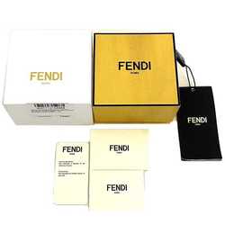Fendi Earrings Gold Fizu 8AH982-4G Rhinestone GP FENDI FF Hoop Circle