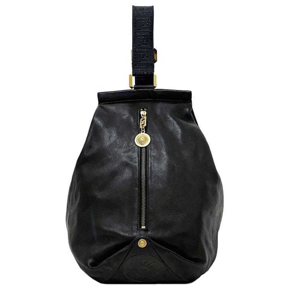 Amazing GIANNI VERSACE Black Real Leather Bag