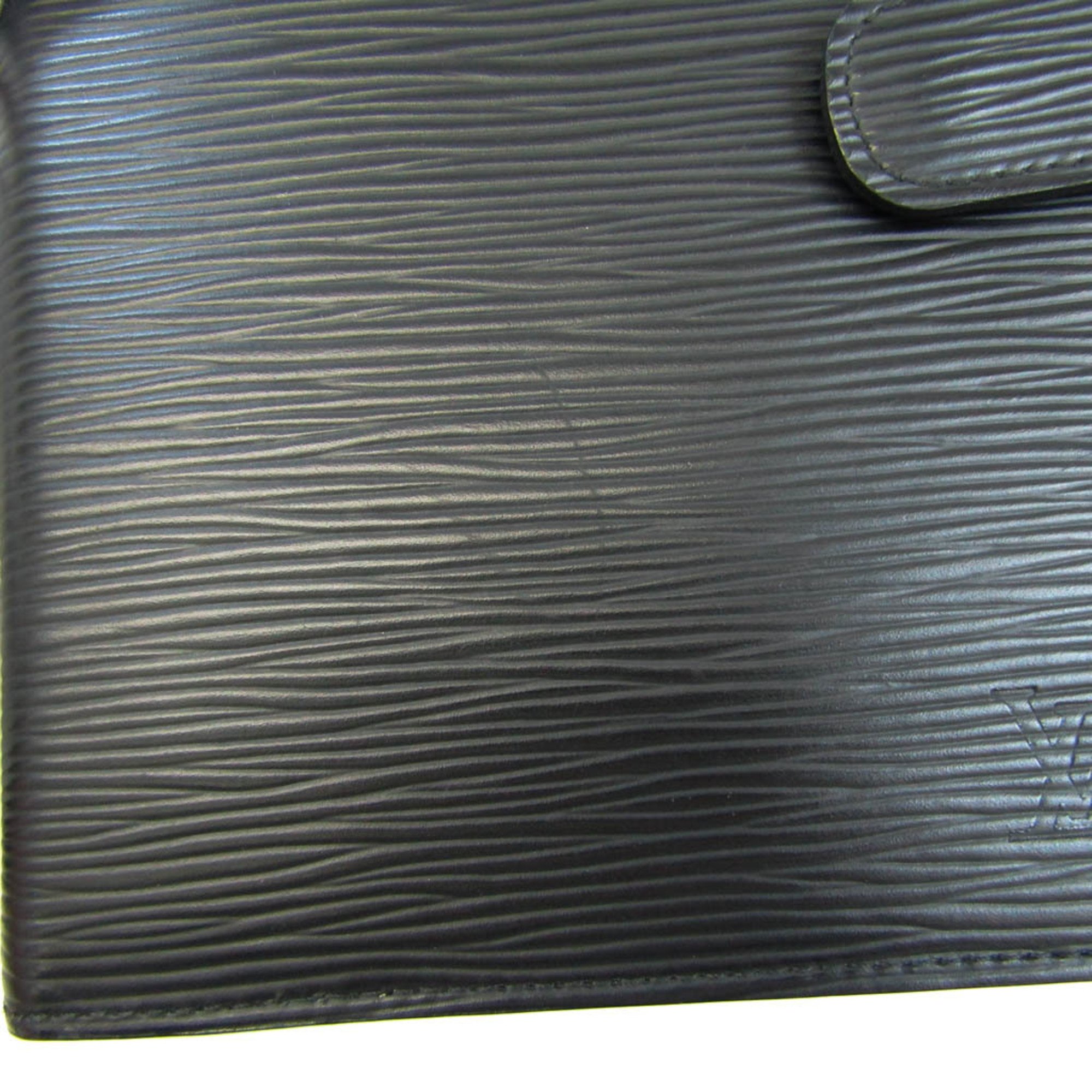 Louis Vuitton Epi Personal Size Planner Cover Noir Agenda MM R20202
