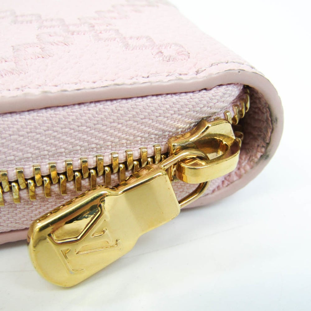 Louis Vuitton Monogram Empreinte Zippy Wallet M81138 Women's Monogram  Empreinte Long Wallet (bi-fold) Light Pink,White