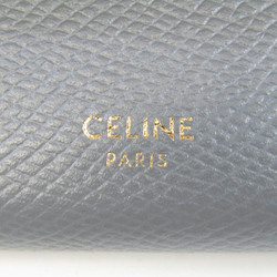 Celine Large Flap Wallet 10B563BEL Women's  Calfskin Long Wallet (bi-fold) Gray