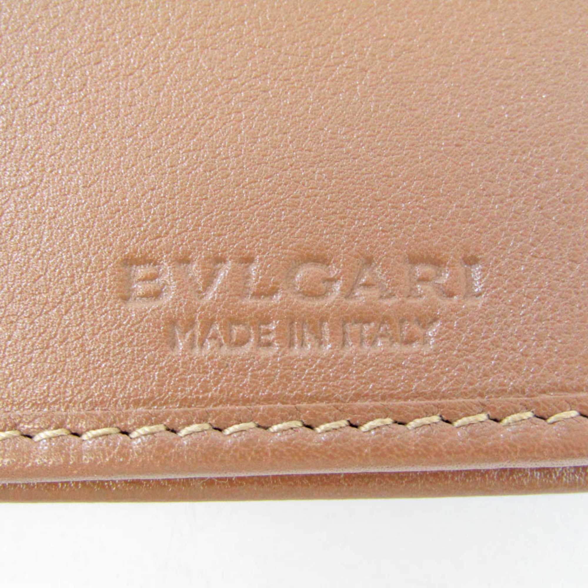 Bvlgari Bvlgari Bvlgari 33385 Women's Leather Long Wallet (tri-fold) Light Brown