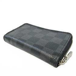 LOUIS VUITTON LOUIS VUITTON Zippy Coin Purse Vertical N63076 Damier  Graphite Canvas N63076