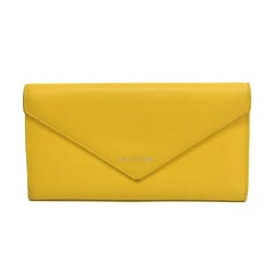 Balenciaga Paper Thin Manny 499207 Women,Men Leather Long Wallet (bi-fold) Yellow
