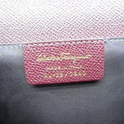 Salvatore Ferragamo Vara Ribbon AU-22 C940 Women's Leather Shoulder Bag Bordeaux