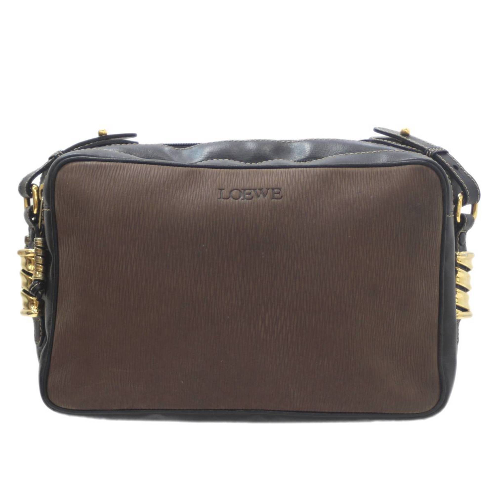 LOEWE Loewe Velazquez shoulder bag black × brown