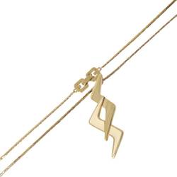 GIVENCHY Givenchy lightning design necklace pendant 1981 gold x beige neck circumference about 68.5cm weight 17.4g