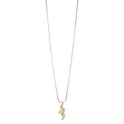 GIVENCHY Givenchy lightning design necklace pendant 1981 gold x beige neck circumference about 68.5cm weight 17.4g