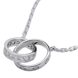 Cartier Necklace Ladies 750WG Diamond Baby Love LOVE White Gold B7013700 Polished
