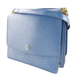 LOUIS VUITTON Louis Vuitton Grenelle Shoulder Bag W Hook Epi Leather Blue MI1913 Women's