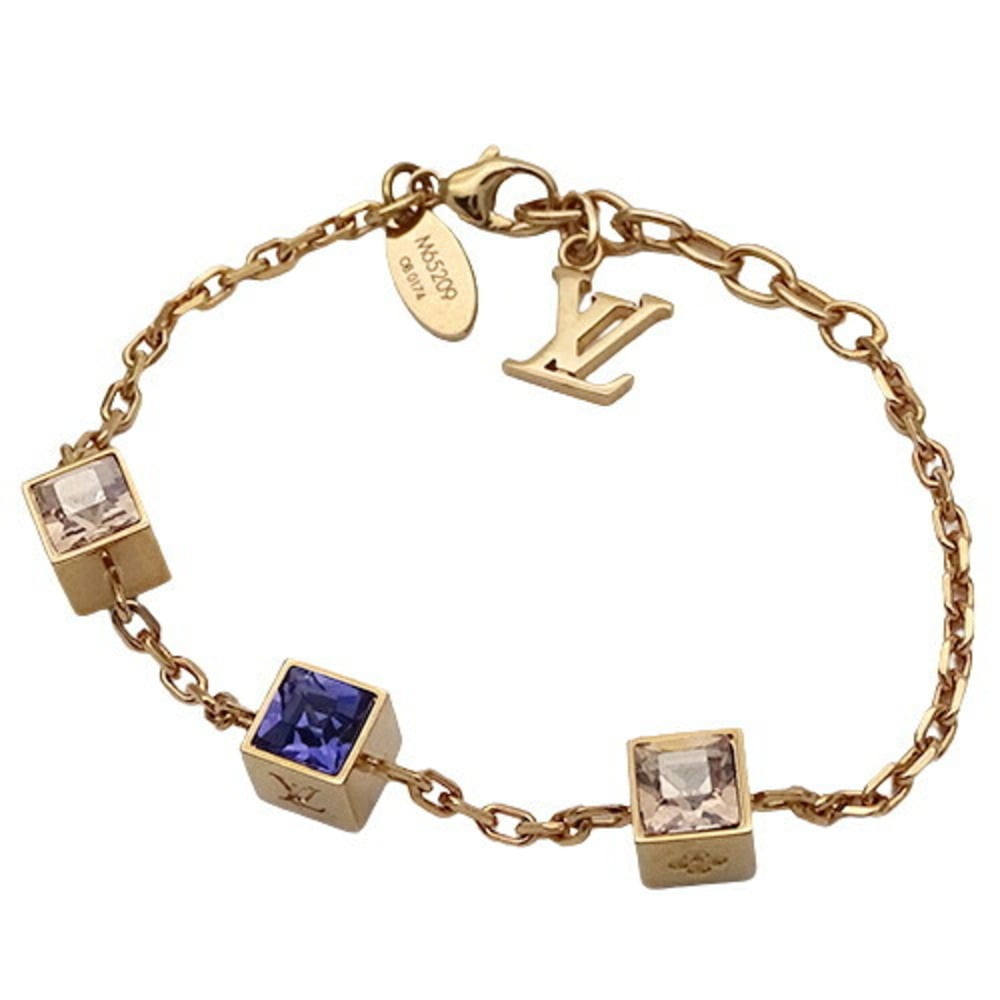 Louis Vuitton LOUIS VUITTON Bracelet Women's Brasserie Gambling Gold M65209  Rhinestone