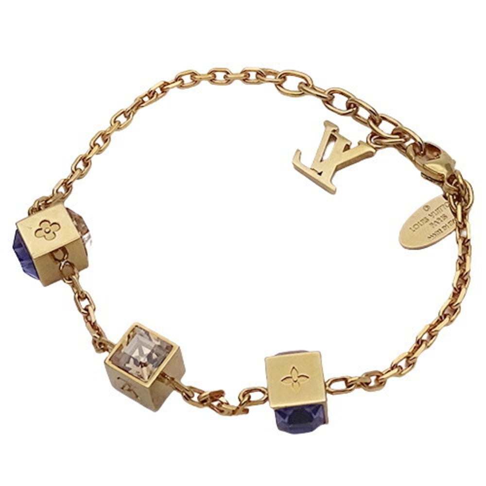 Louis Vuitton Gamble Crystals Gold Tone Bracelet For Sale at