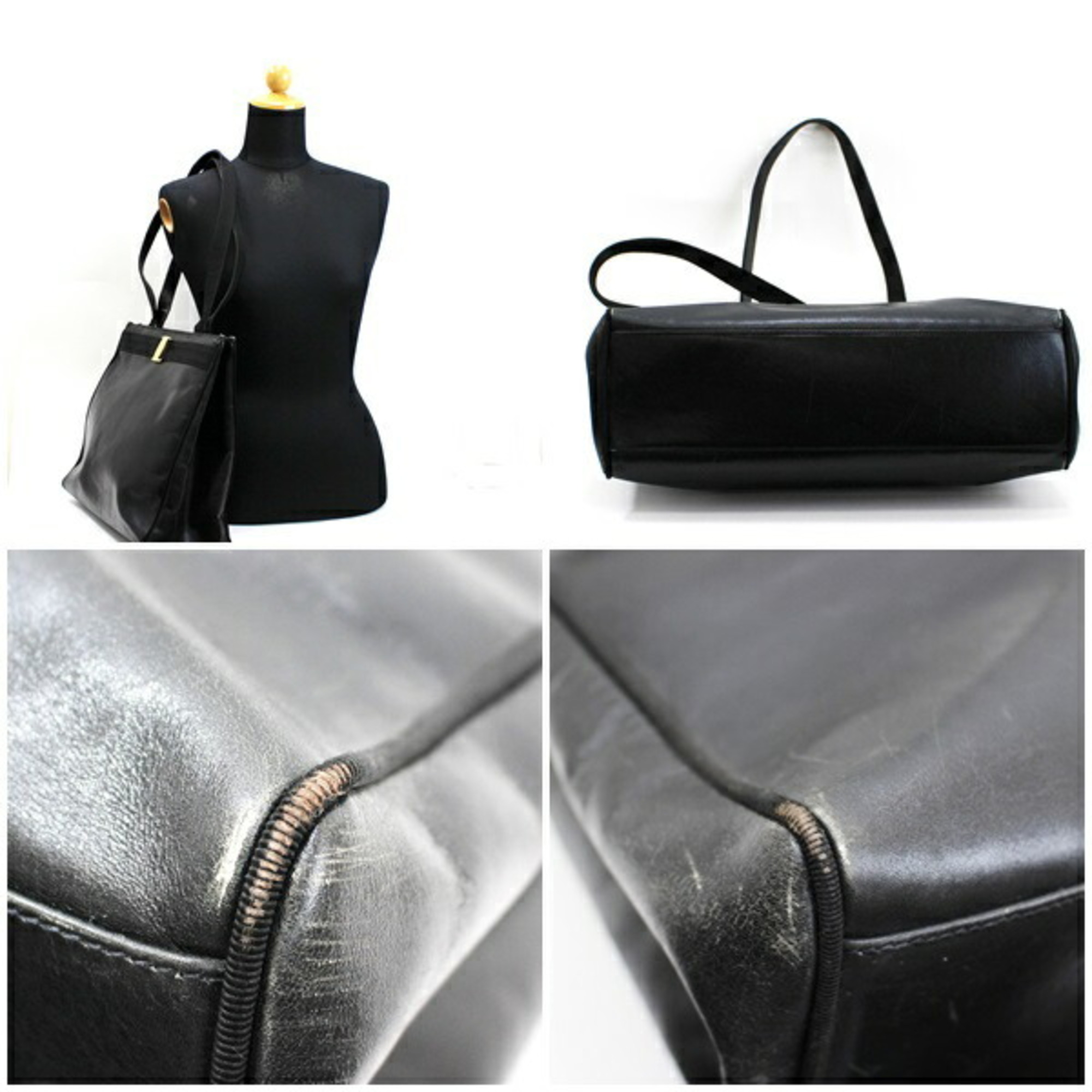 Salvatore Ferragamo Vara Tote Bag Shoulder Leather Black AN212530 Ladies