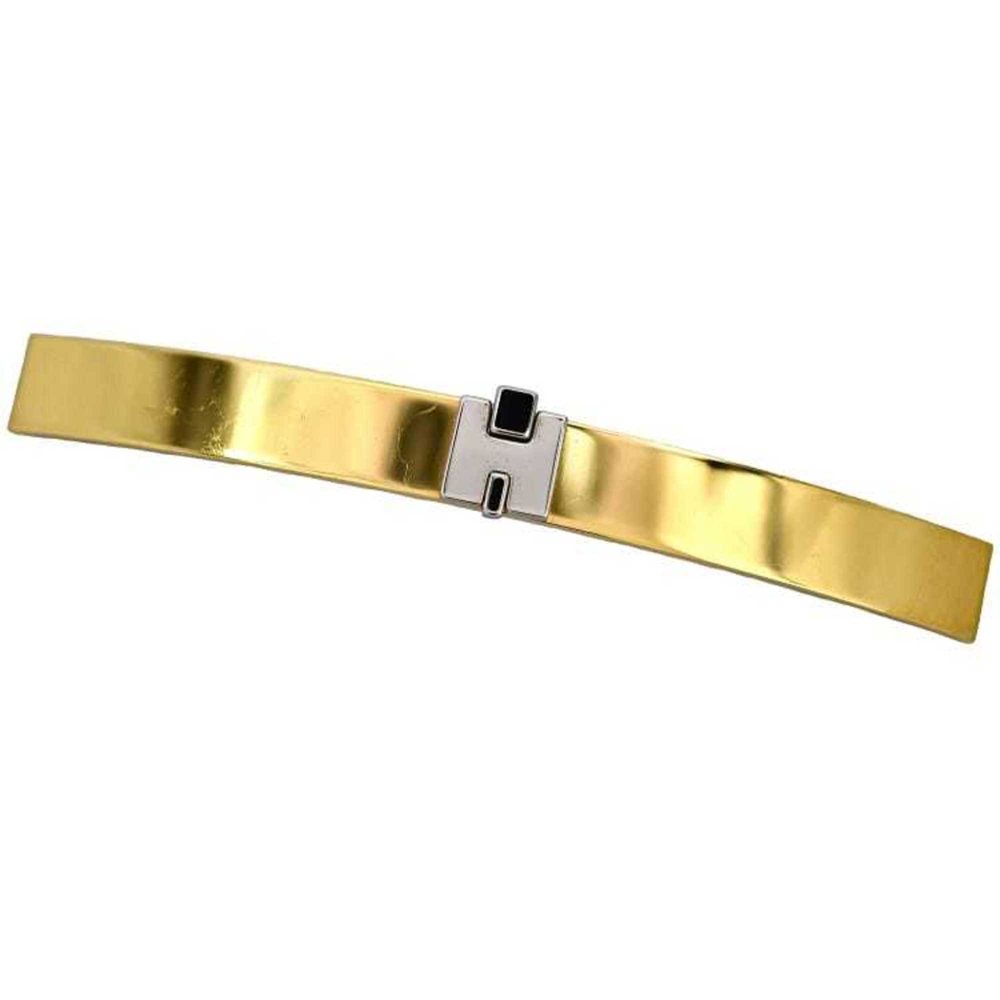 Hermes Valletta Irene GM Gold Silver Black Metal GP HERMES Barrette