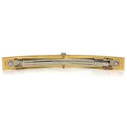 Hermes Valletta Irene GM Gold Silver Black Metal GP HERMES Barrette