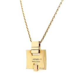 Hermes Necklace Irene Gold Pink H146201 GP HERMES Pendant Top H Women's 45cm 50cm