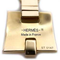 Hermes Necklace Irene Gold Pink H146201 GP HERMES Pendant Top H Women's 45cm 50cm