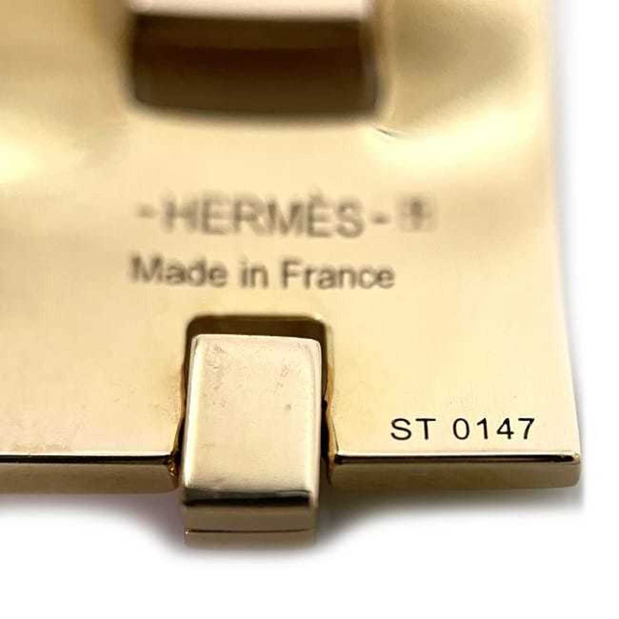 Hermes Necklace Irene Gold Pink H146201 GP HERMES Pendant Top H Women's 45cm 50cm