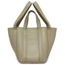 Balenciaga 2way Tote XS Beige Silver Everyday 672793 Leather BALENCIAGA North South Handbag Shoulder Bag