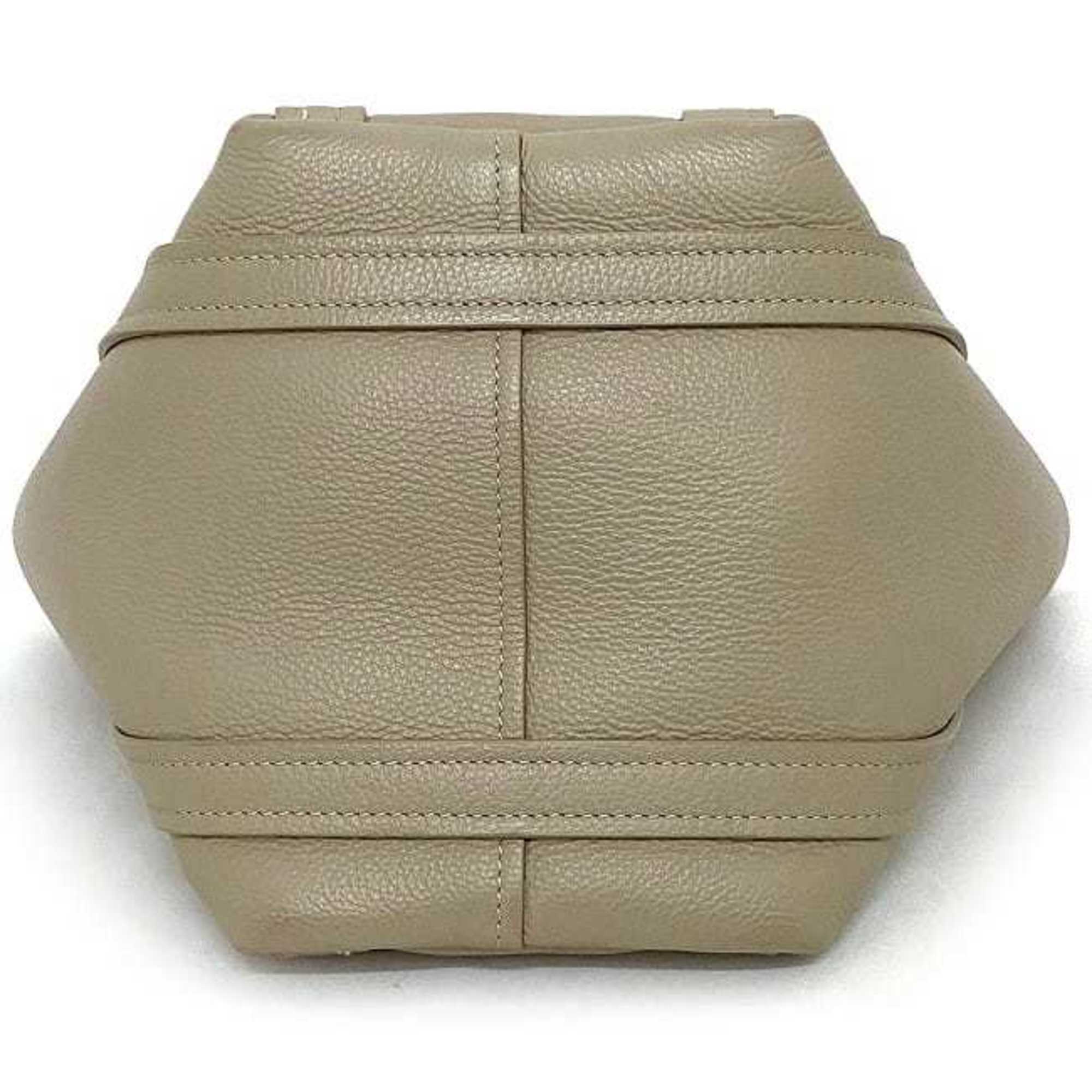 Balenciaga 2way Tote XS Beige Silver Everyday 672793 Leather BALENCIAGA North South Handbag Shoulder Bag