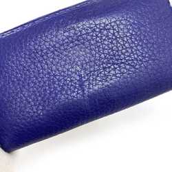 Fendi Round Long Wallet Blue Selleria Leather FENDI